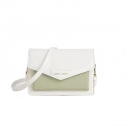 Charles Keith Messenger Bag Ladies Clamshell Messenger Bag Milky White